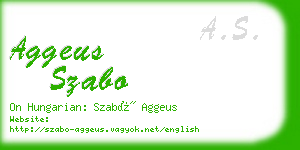 aggeus szabo business card
